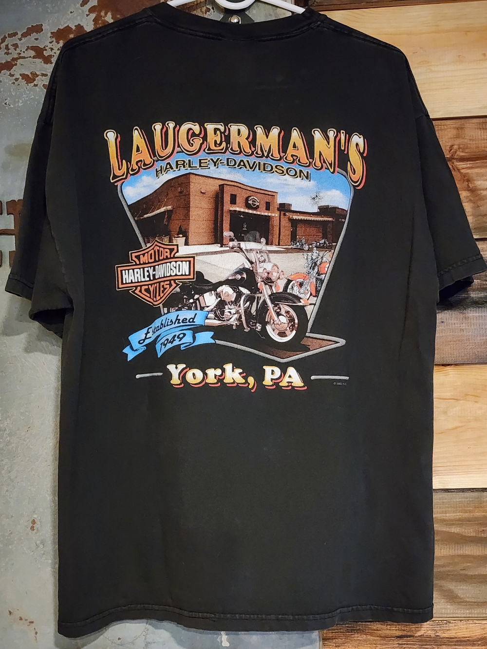 Laugerman's Harley-Davidson Black Tee, York PA